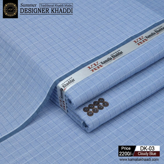 Summer Designer Khaddi - Cloudy Blue